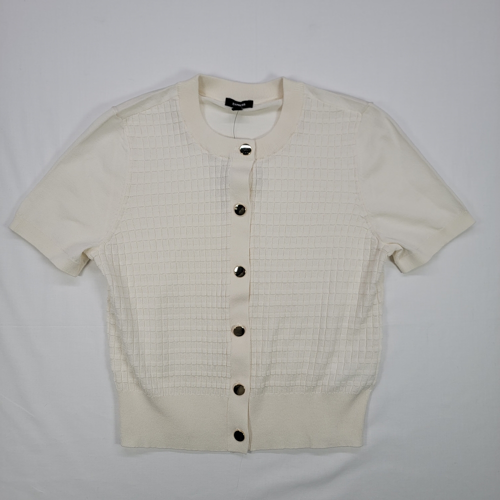 Express Cream Knit Cardigan Women's Size XS NWT